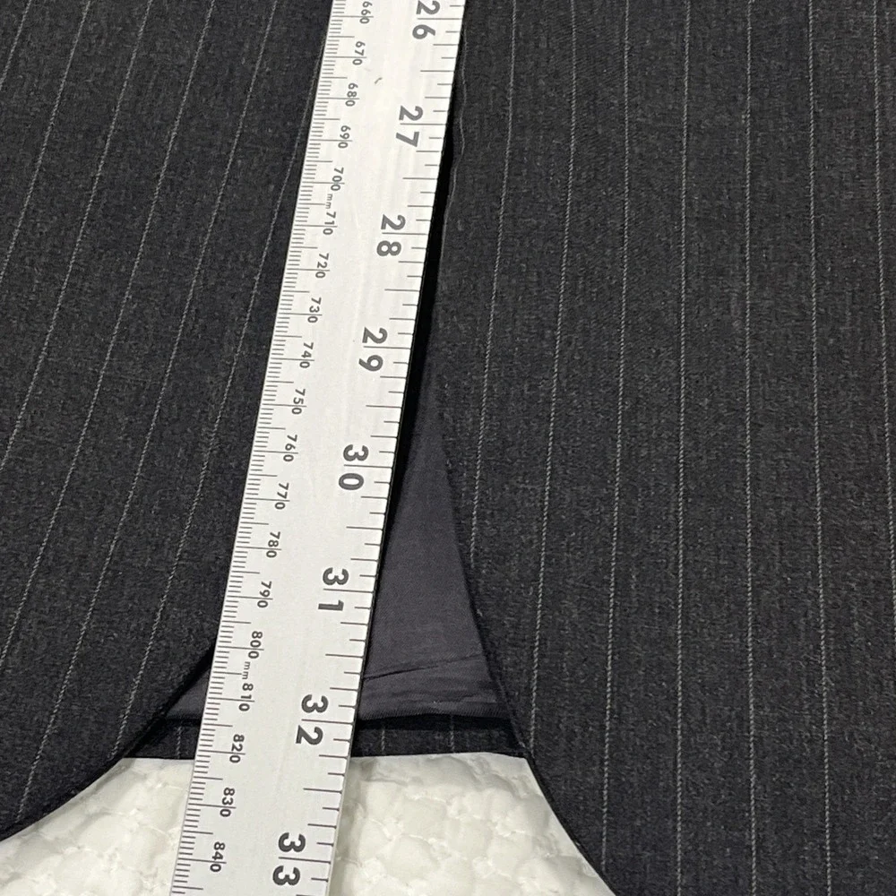 Brooks Brothers Blazer Mens 45 R Gray Pinstripe Jacket Business Made In the USA
